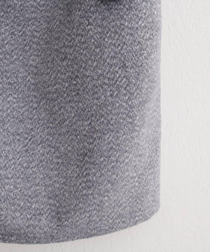 混色仿羊毛迷你揹帶裙