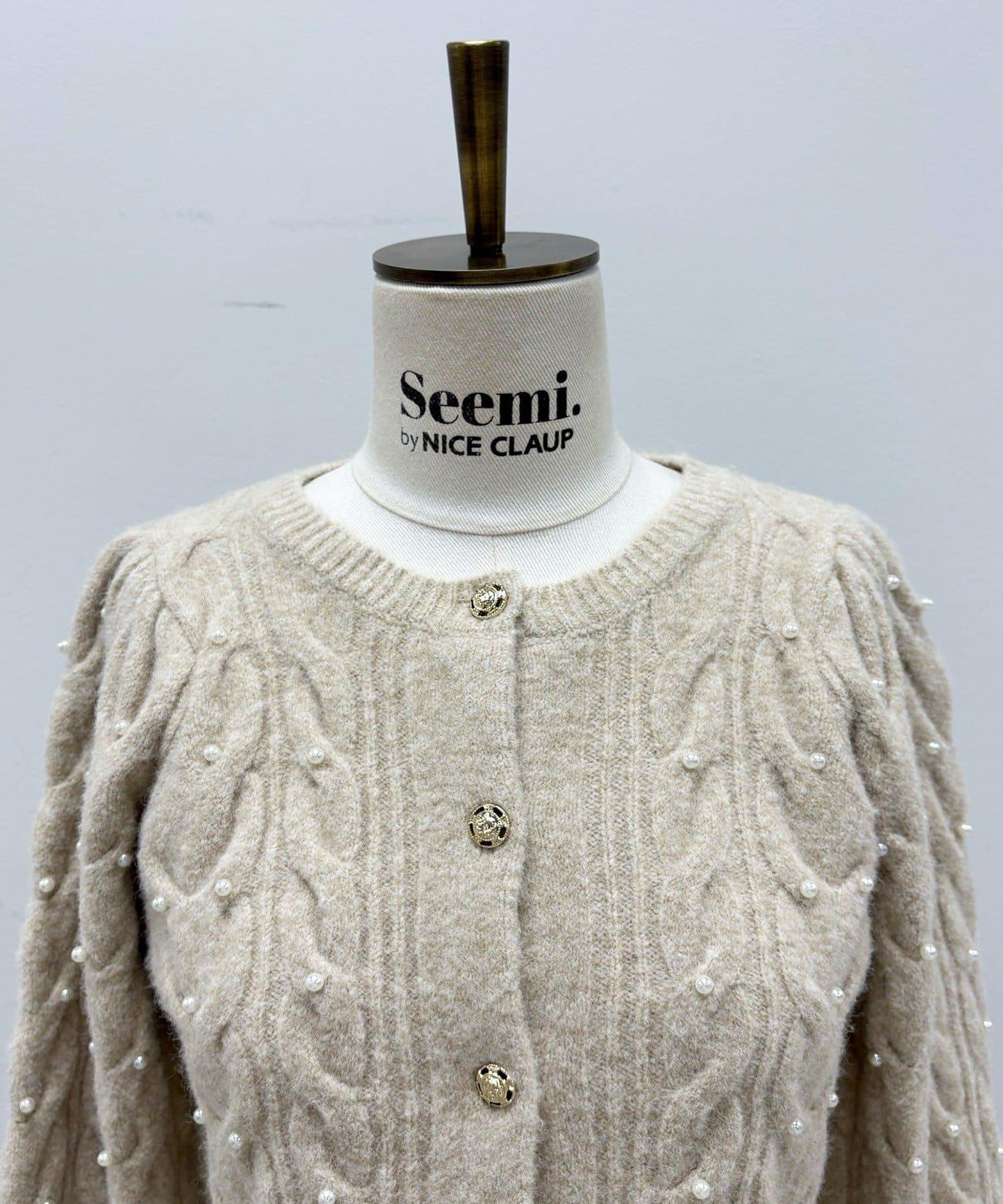 【Seemi.】寶石裝飾針織衫