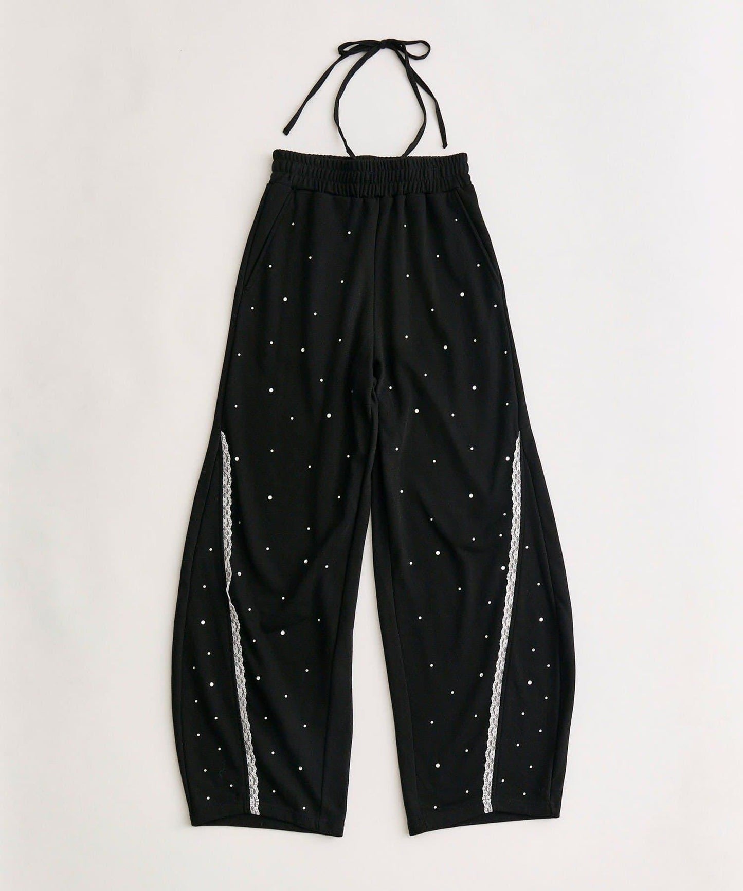 亮片闊腿褲