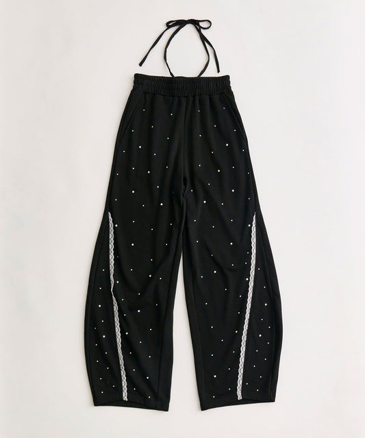 亮片闊腿褲