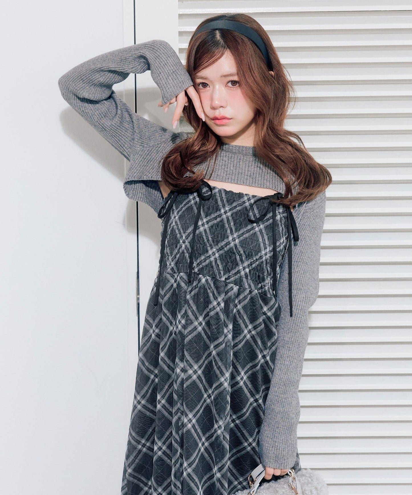 針織套裝長款吊帶連衣裙