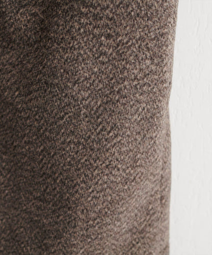 混色仿羊毛迷你揹帶裙