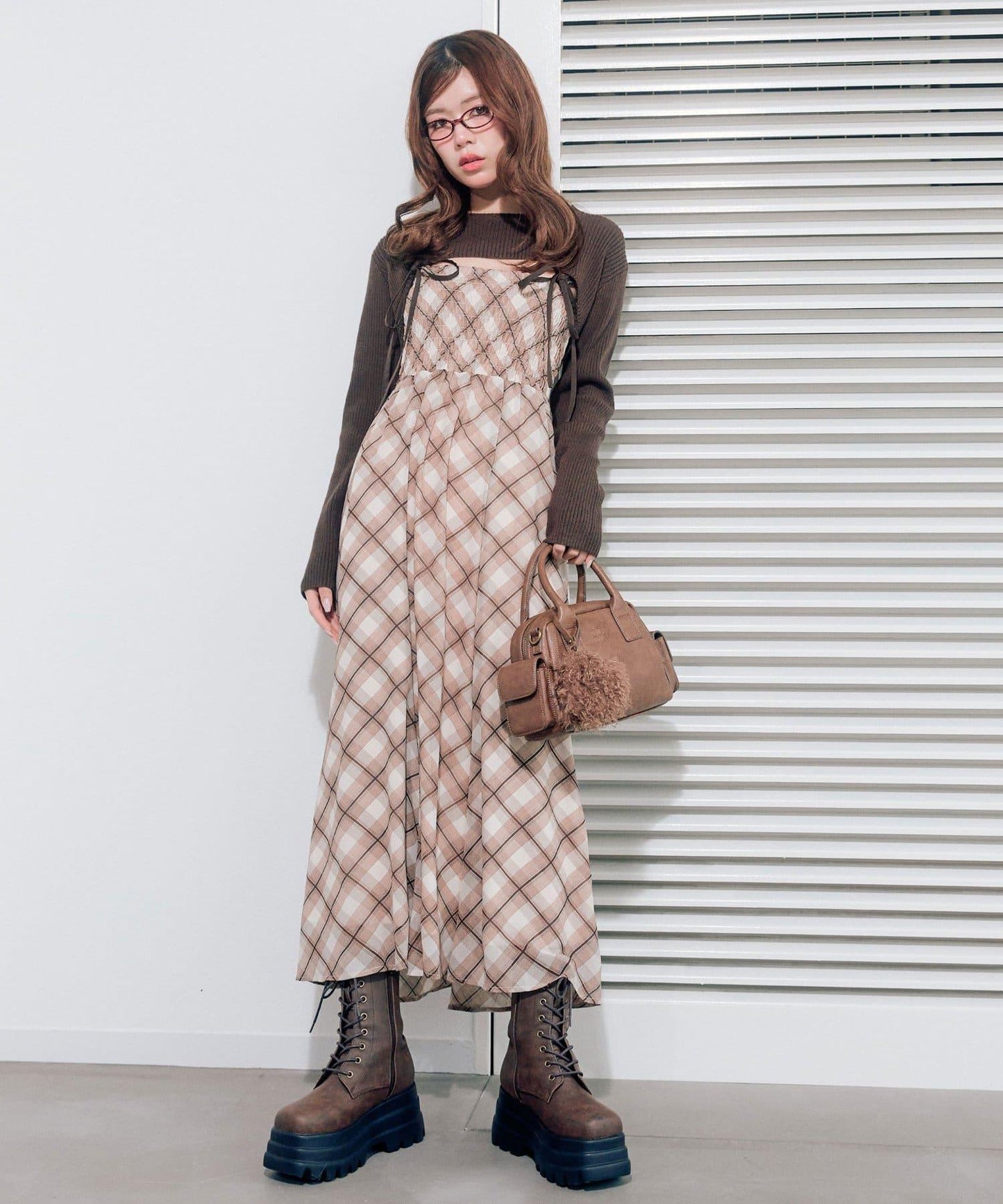 針織套裝長款吊帶連衣裙