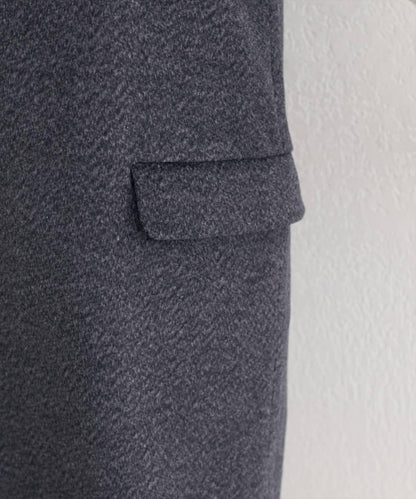 混色仿羊毛迷你揹帶裙