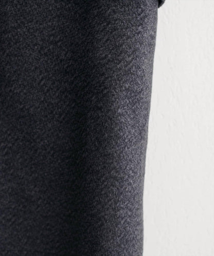 混色仿羊毛迷你揹帶裙