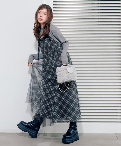 針織套裝長款吊帶連衣裙