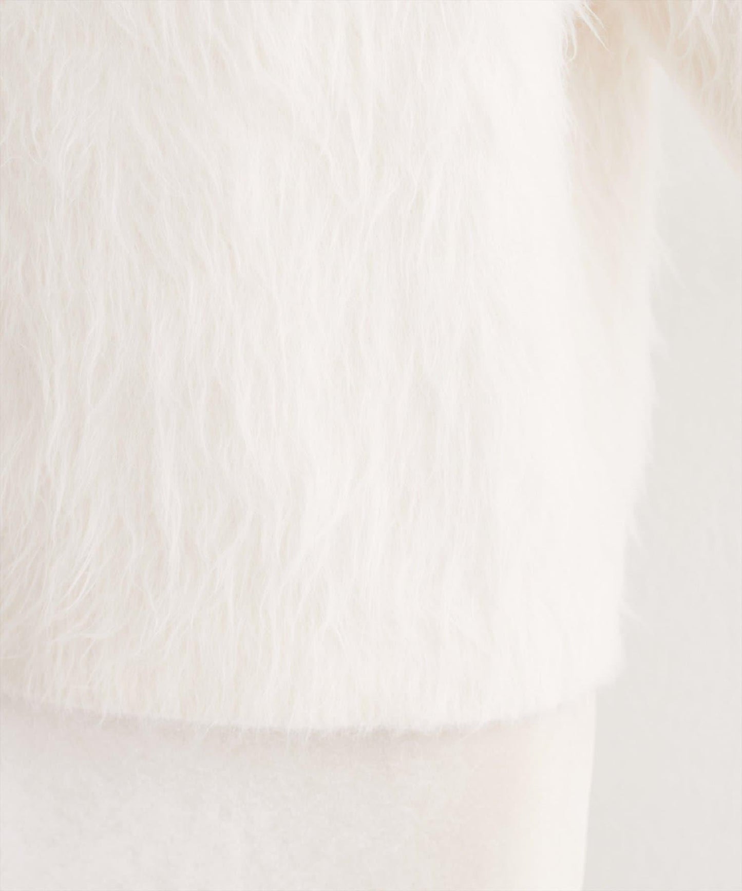 長款羽毛圓領針織套頭衫