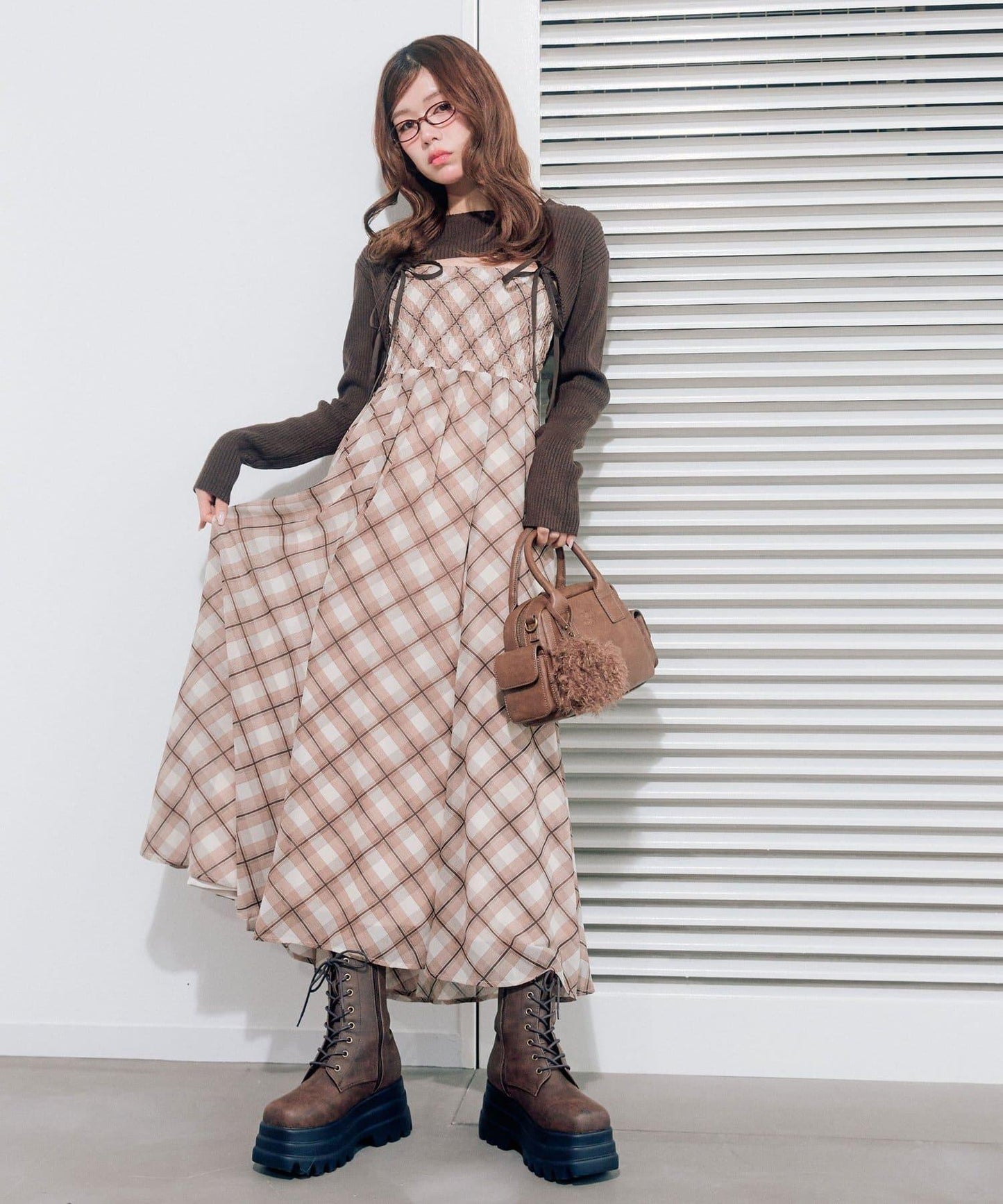 針織套裝長款吊帶連衣裙