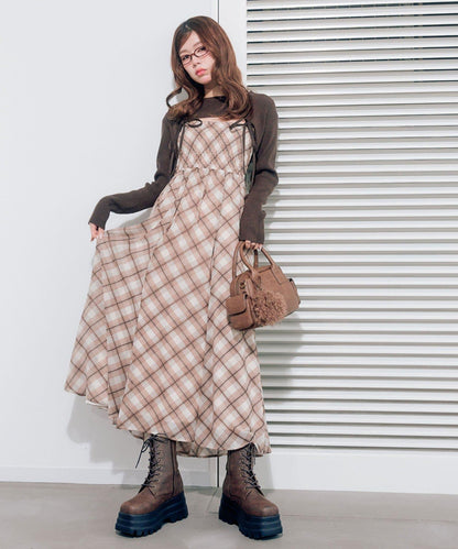 針織套裝長款吊帶連衣裙