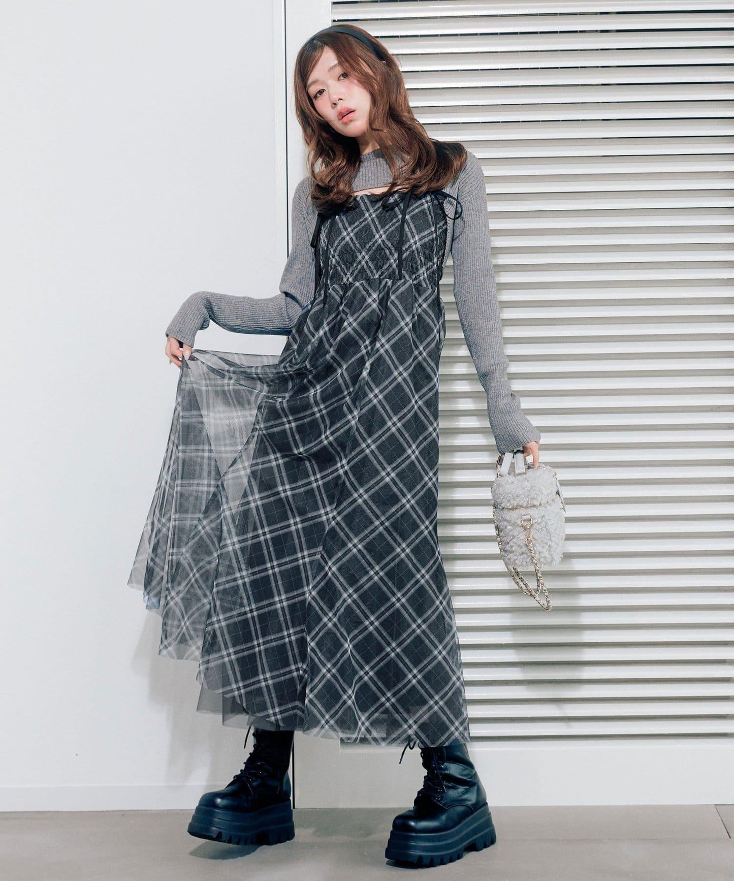 針織套裝長款吊帶連衣裙