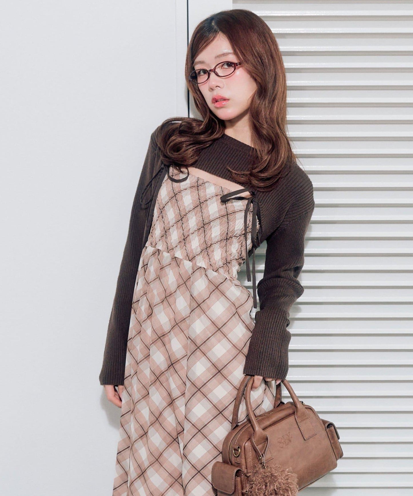 針織套裝長款吊帶連衣裙