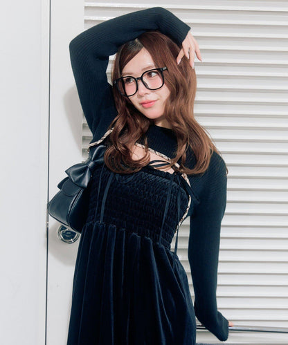 針織套裝長款吊帶連衣裙