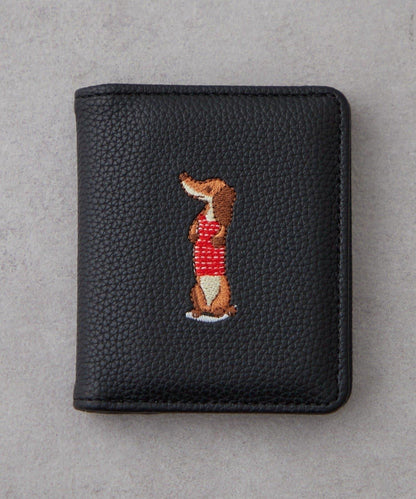 臘腸犬刺繡卡包