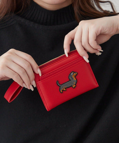 帶卡包、狗狗刺繡錢包
