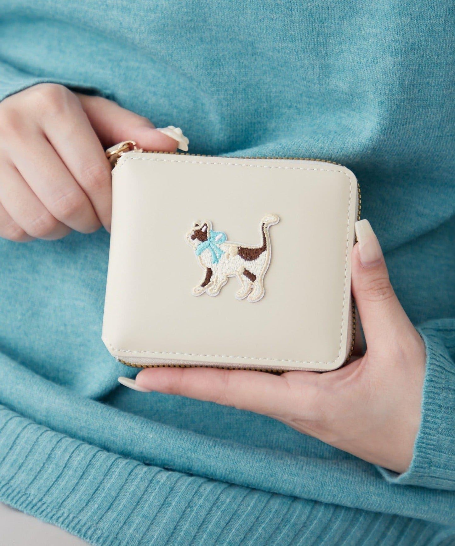 動物刺繡錢包