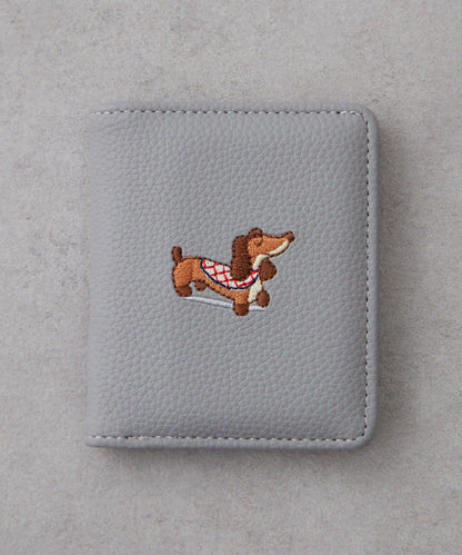 臘腸犬刺繡卡包