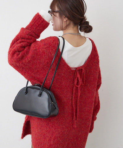 【nane】圈圈紗V領針織套頭衫