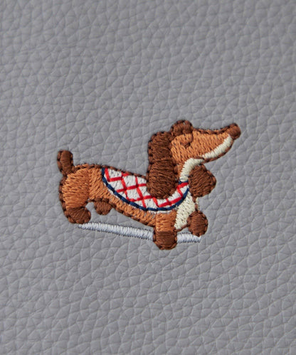 臘腸犬刺繡卡包