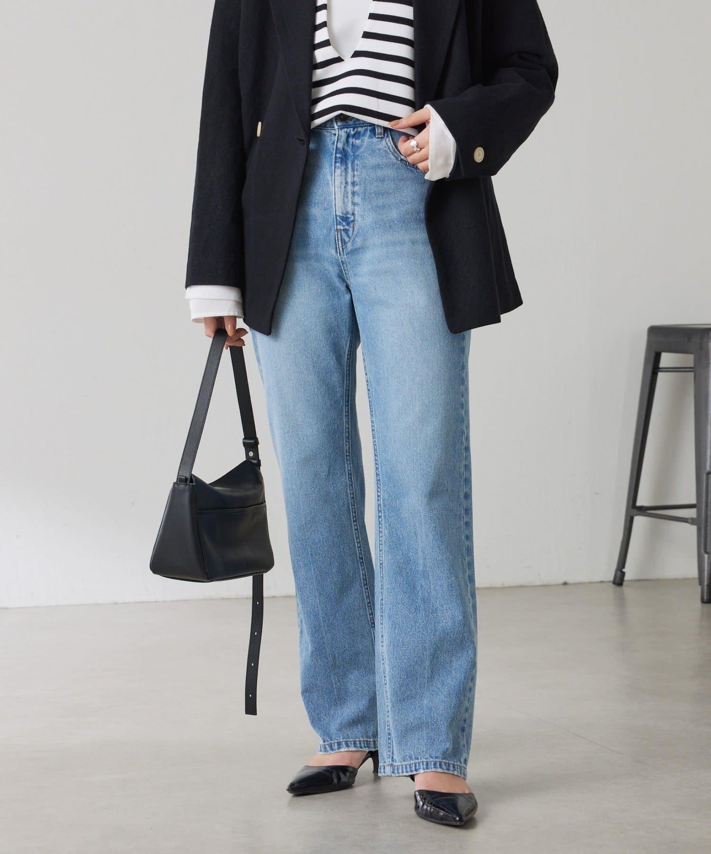 【顯腿長&美腿效果◎】Q.anos直筒牛仔褲