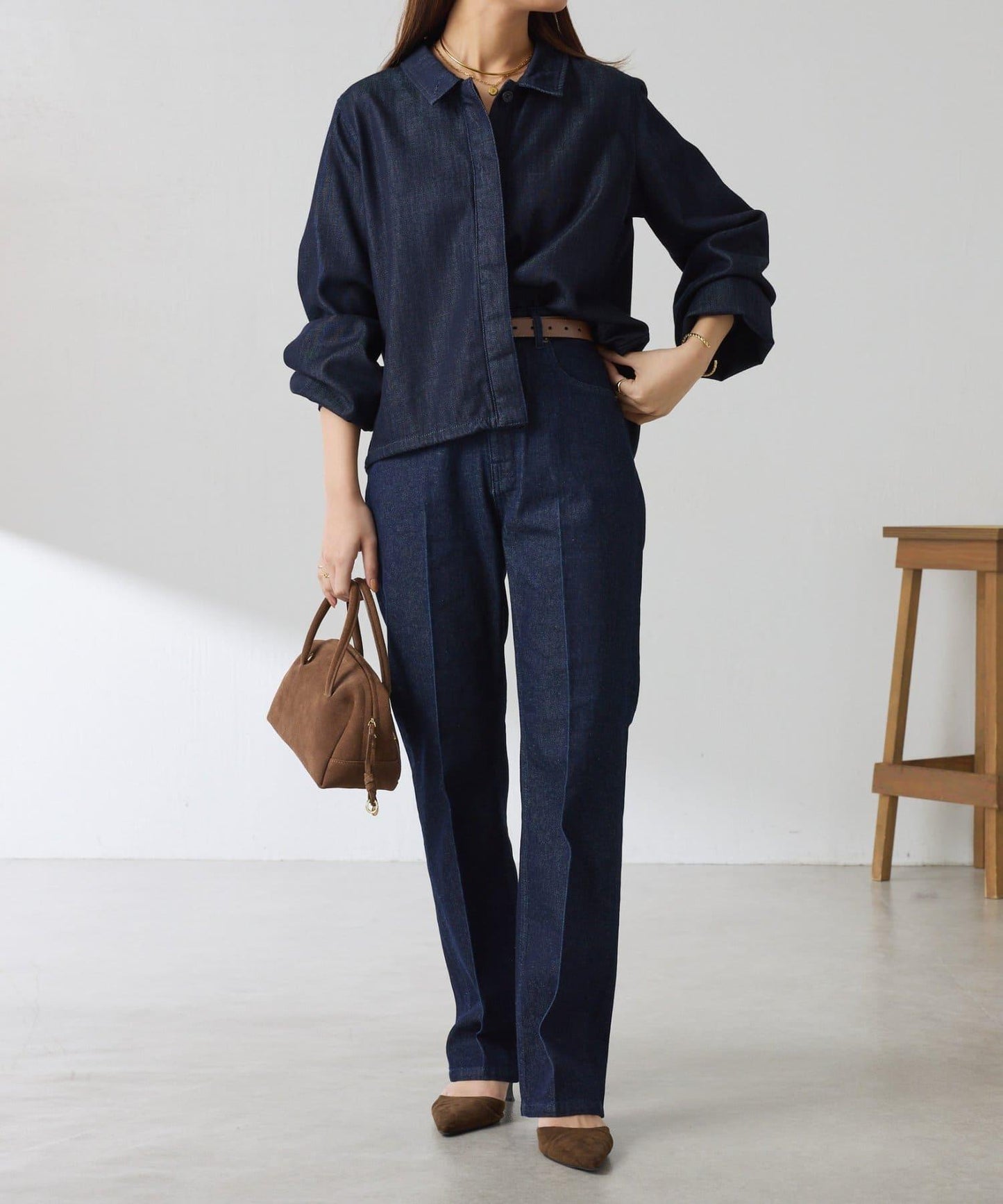 【顯腿長&美腿效果◎】Q.anos直筒牛仔褲