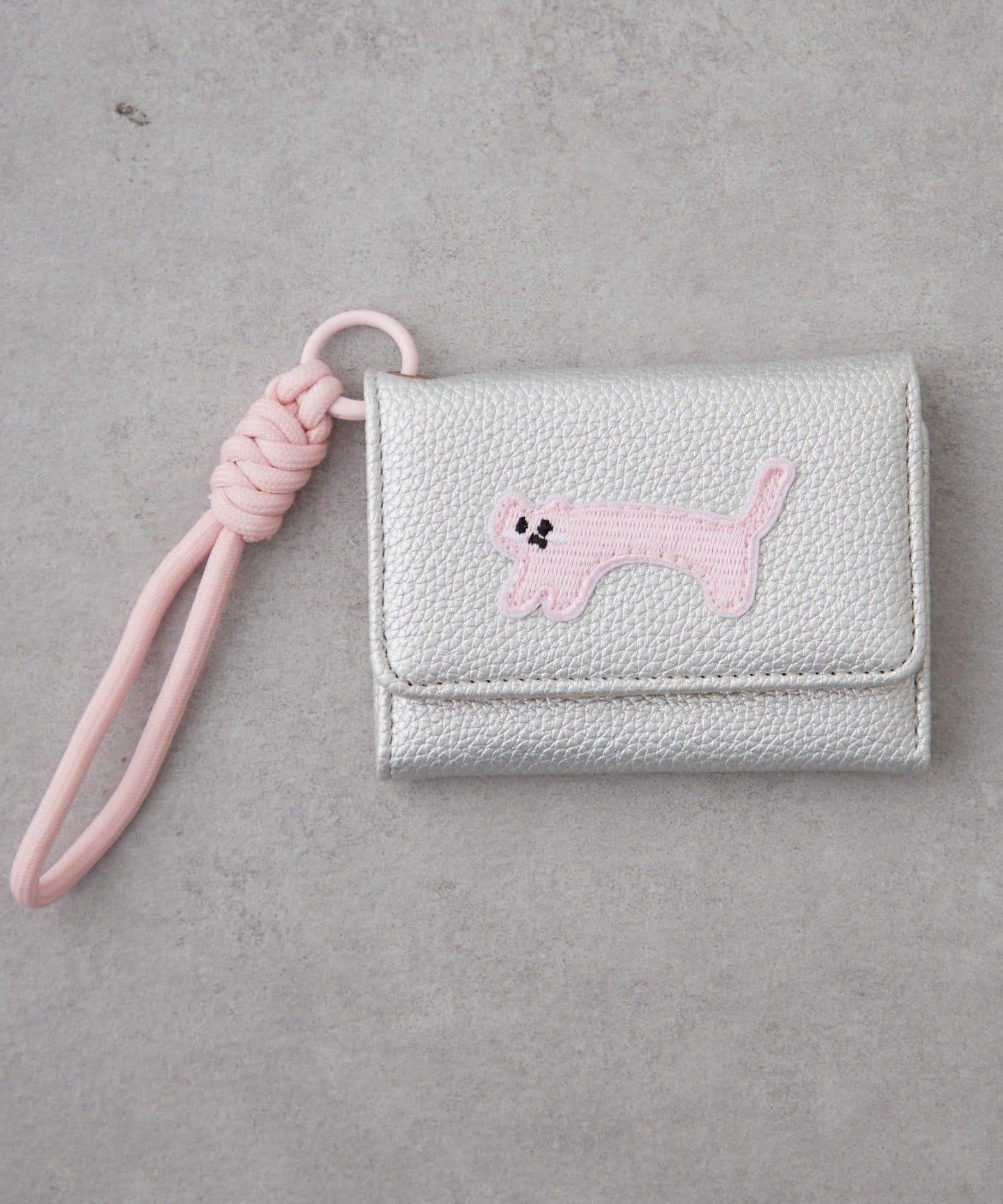 帶肩帶貓咪刺繡卡包