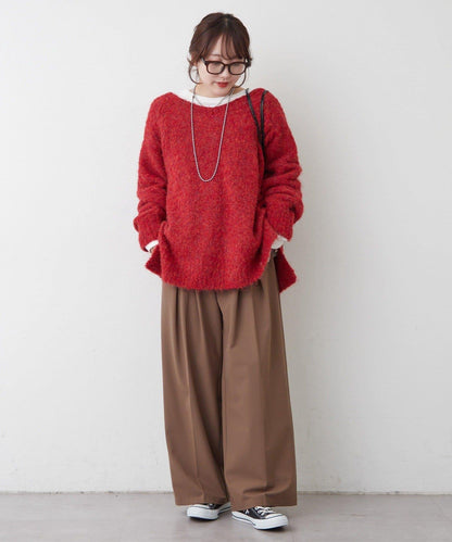 【nane】圈圈紗V領針織套頭衫