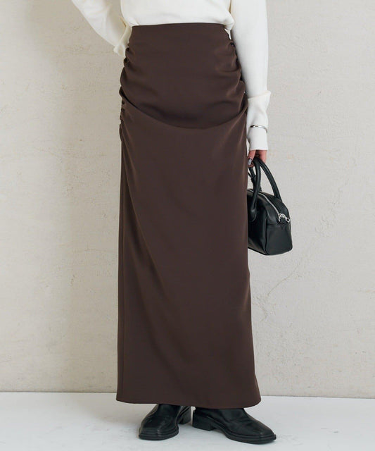 《10%OFFおすすめアイテム》側褶打褶半身裙