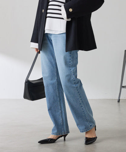 【顯腿長&美腿效果◎】Q.anos直筒牛仔褲