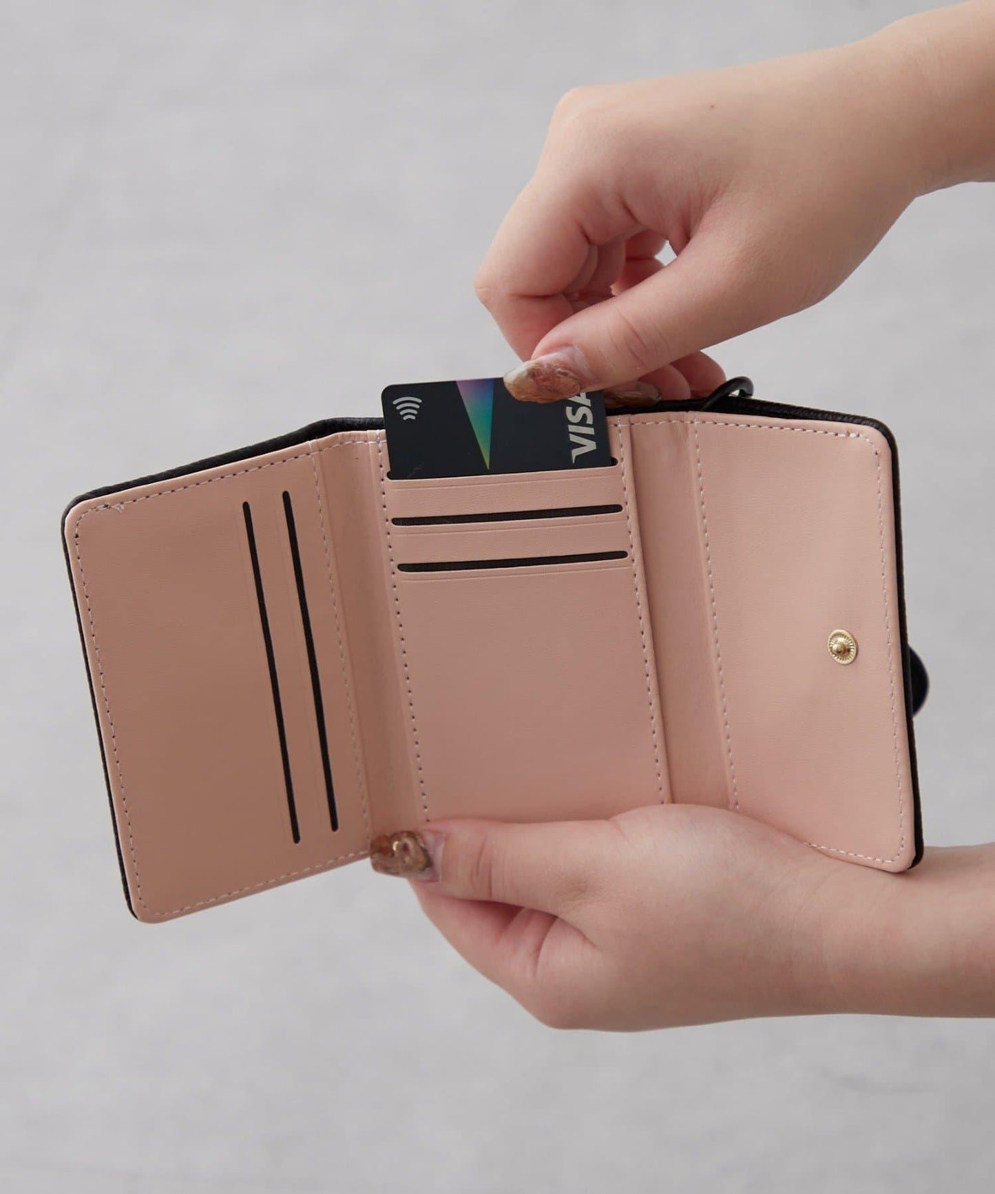 帶肩帶貓咪刺繡卡包