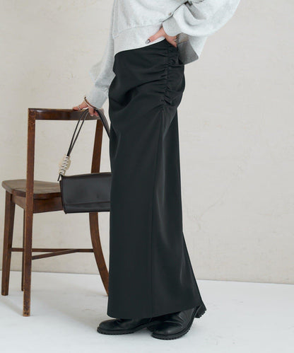 《10%OFFおすすめアイテム》側褶打褶半身裙