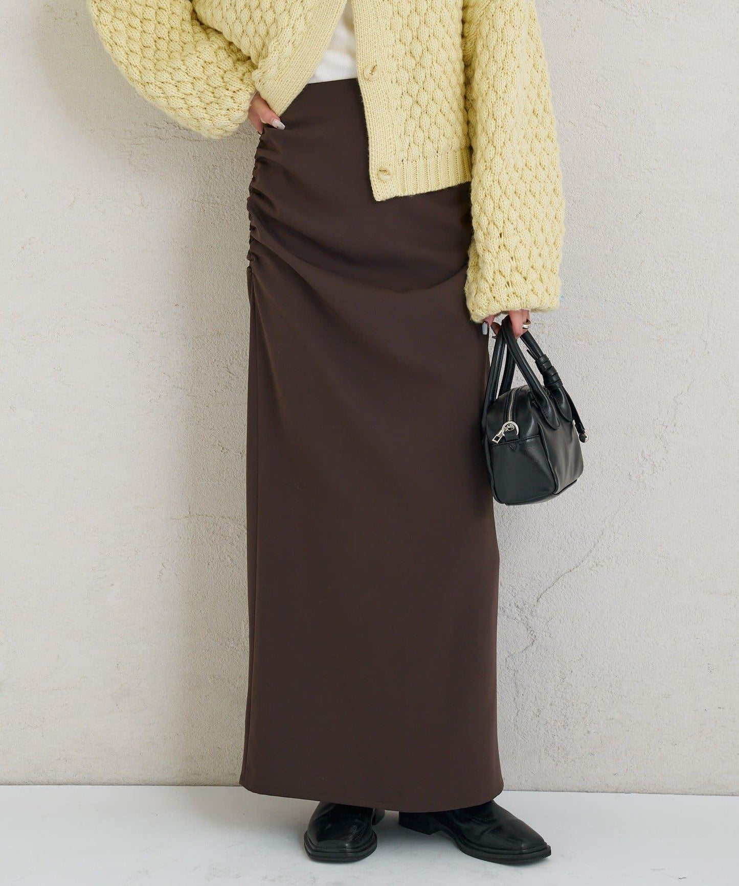 《10%OFFおすすめアイテム》側褶打褶半身裙