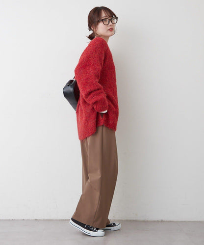 【nane】圈圈紗V領針織套頭衫