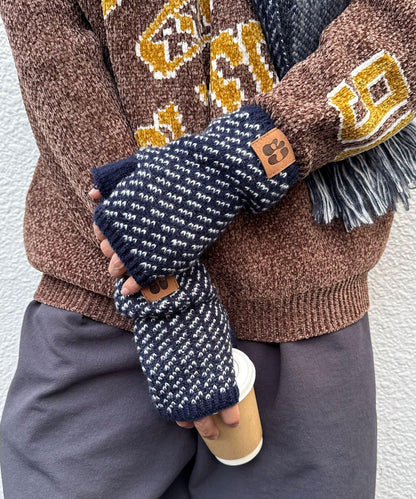 混合彩色半指手套