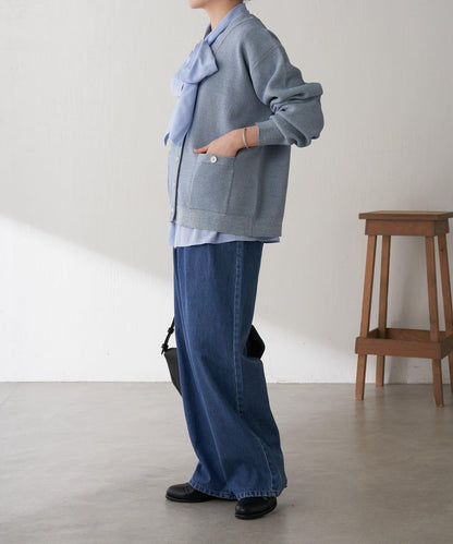 【修飾身形】Q.anos裝飾褶皺寬鬆長褲