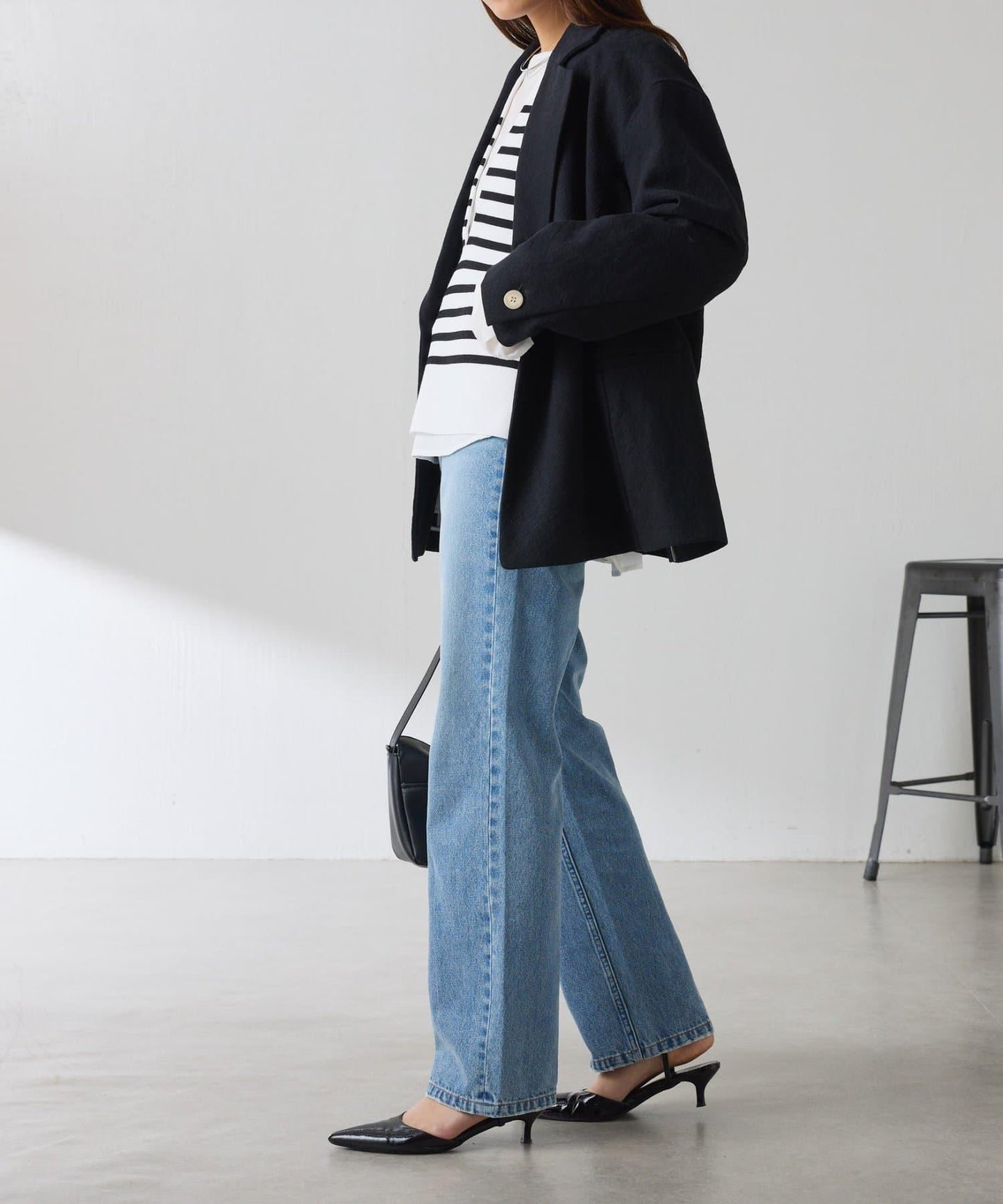 【顯腿長&美腿效果◎】Q.anos直筒牛仔褲