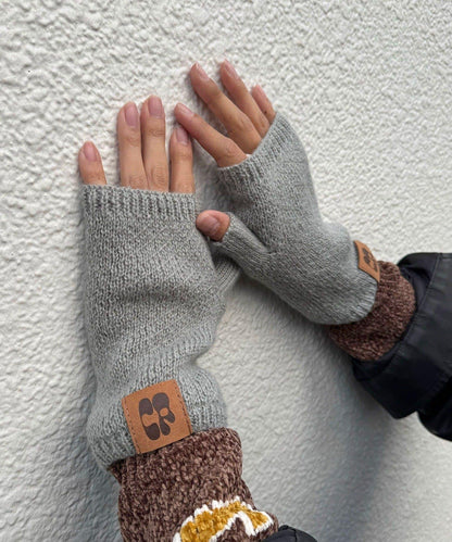 混合彩色半指手套