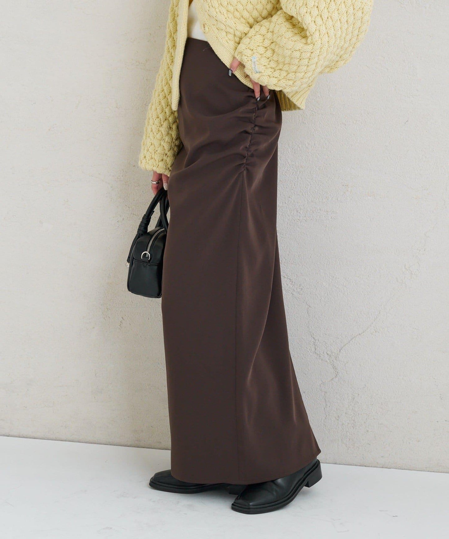 《10%OFFおすすめアイテム》側褶打褶半身裙