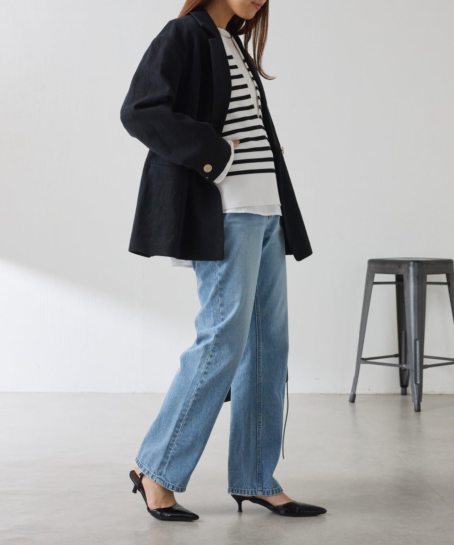 【顯腿長&美腿效果◎】Q.anos直筒牛仔褲