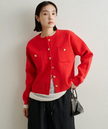 衛衣風格紐扣開衫