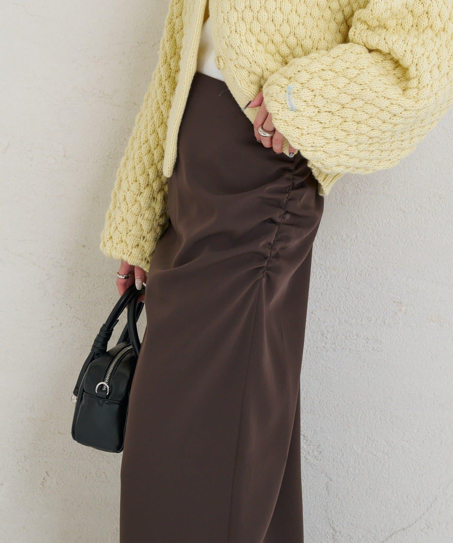 《10%OFFおすすめアイテム》側褶打褶半身裙