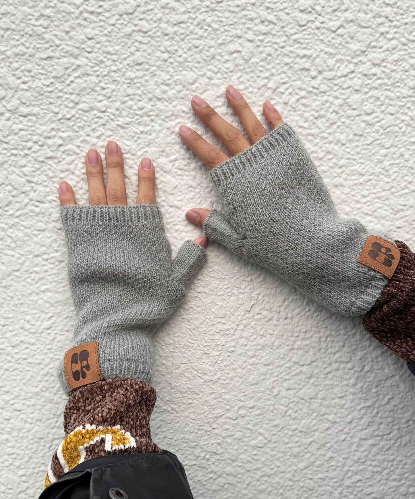 混合彩色半指手套