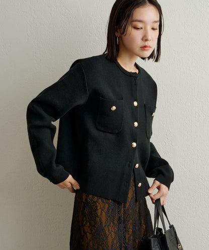 衛衣風格紐扣開衫