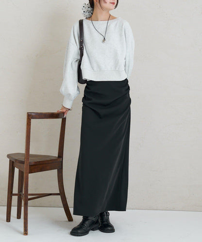 《10%OFFおすすめアイテム》側褶打褶半身裙