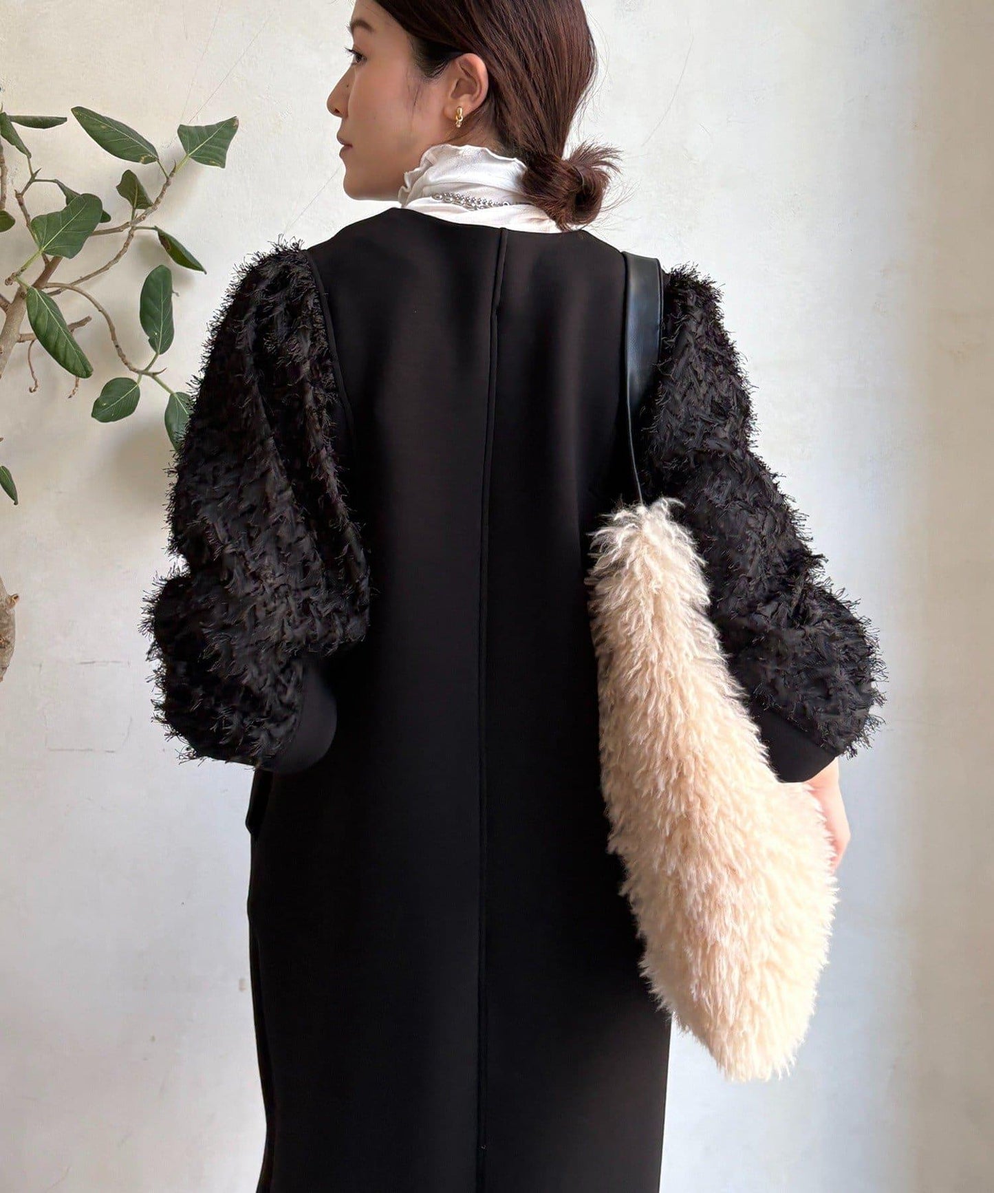 拼接蕾絲連衣裙