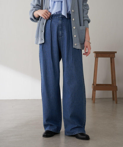 【修飾身形】Q.anos裝飾褶皺寬鬆長褲