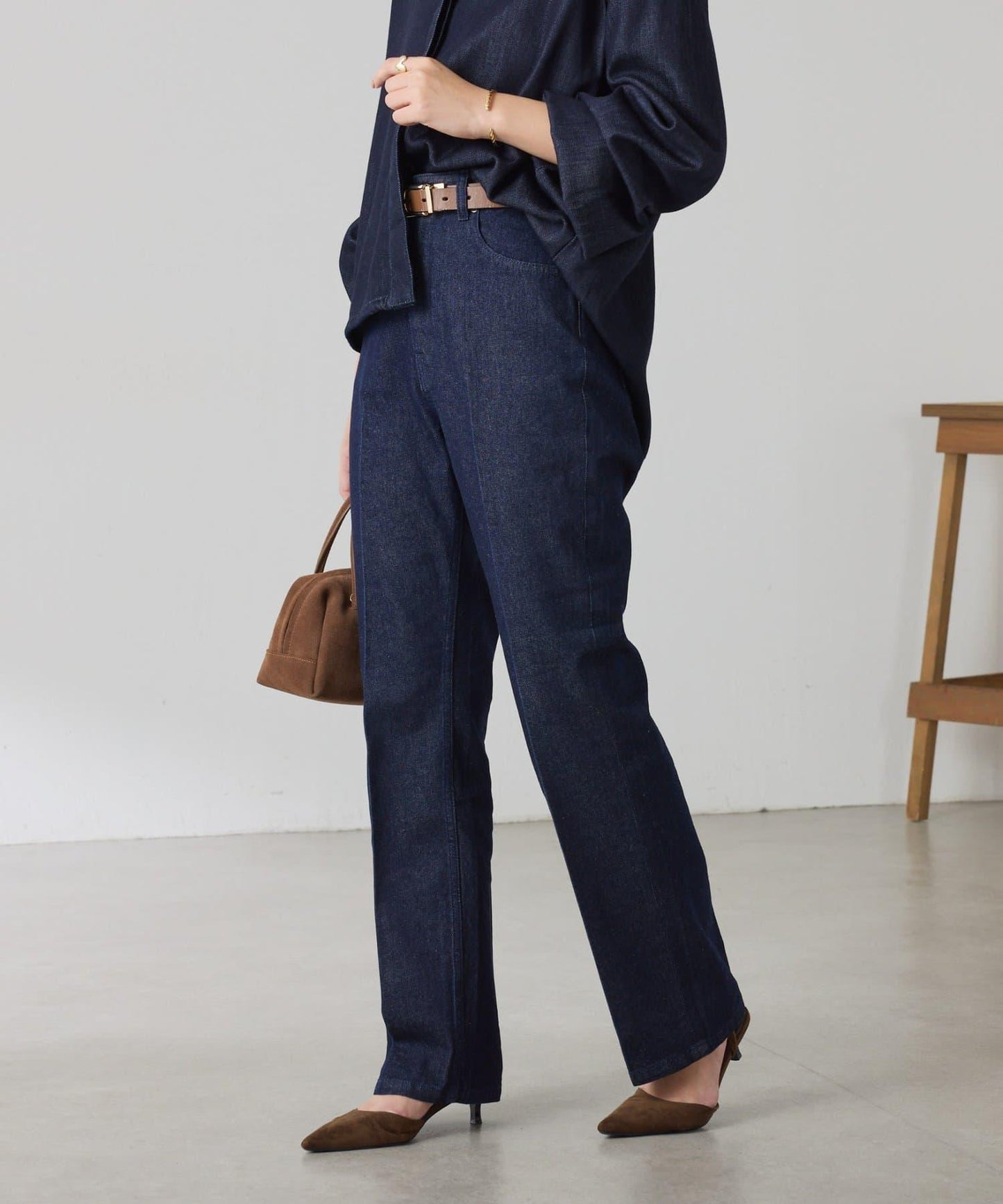 【顯腿長&美腿效果◎】Q.anos直筒牛仔褲