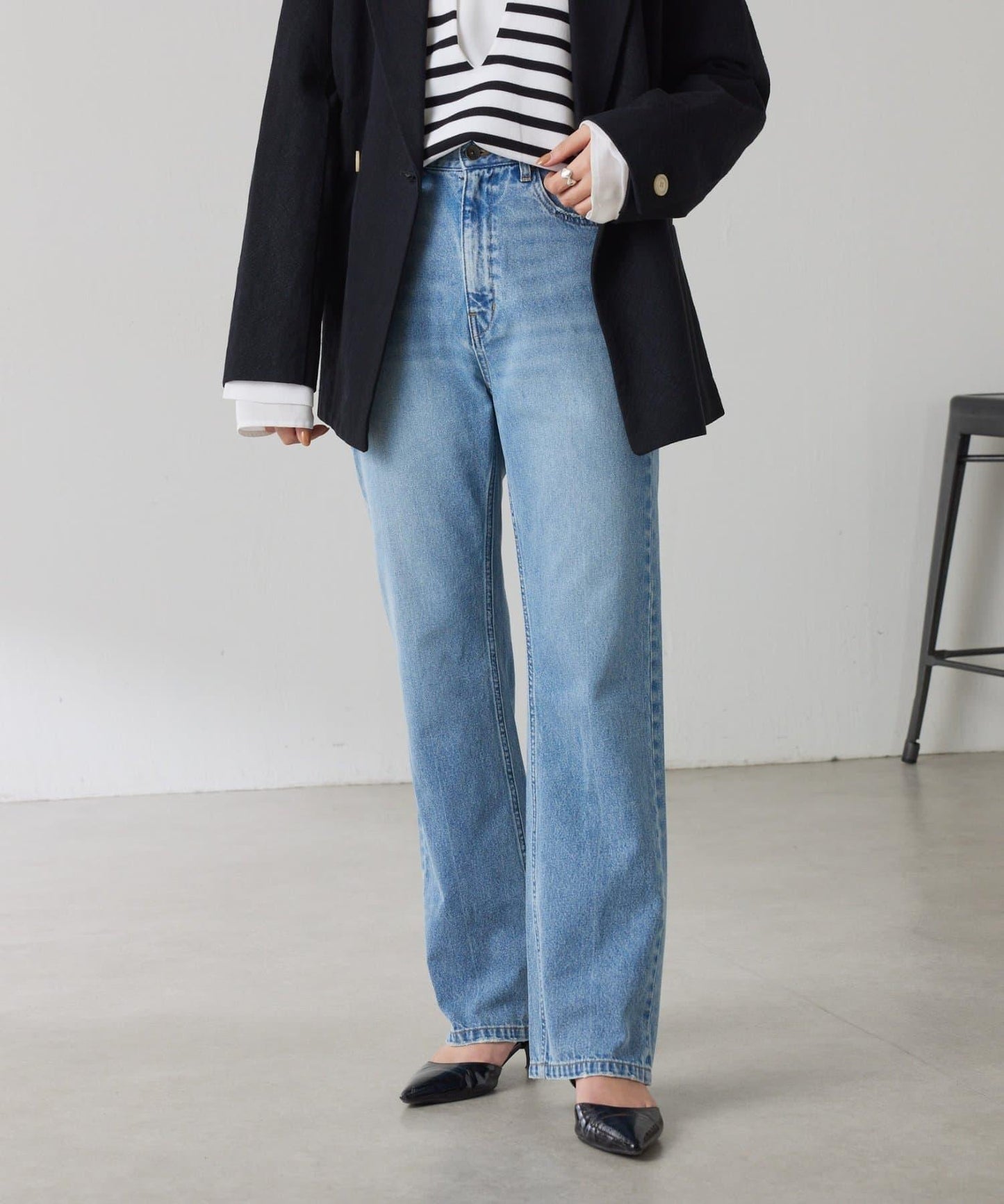 【顯腿長&美腿效果◎】Q.anos直筒牛仔褲
