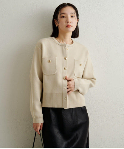衛衣風格紐扣開衫