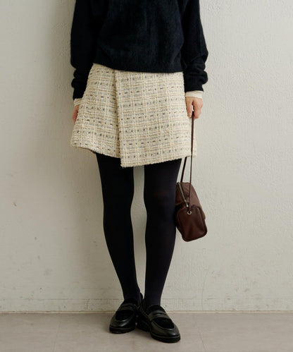 【可搭配套裝穿著◎】粗花呢包裹半身裙