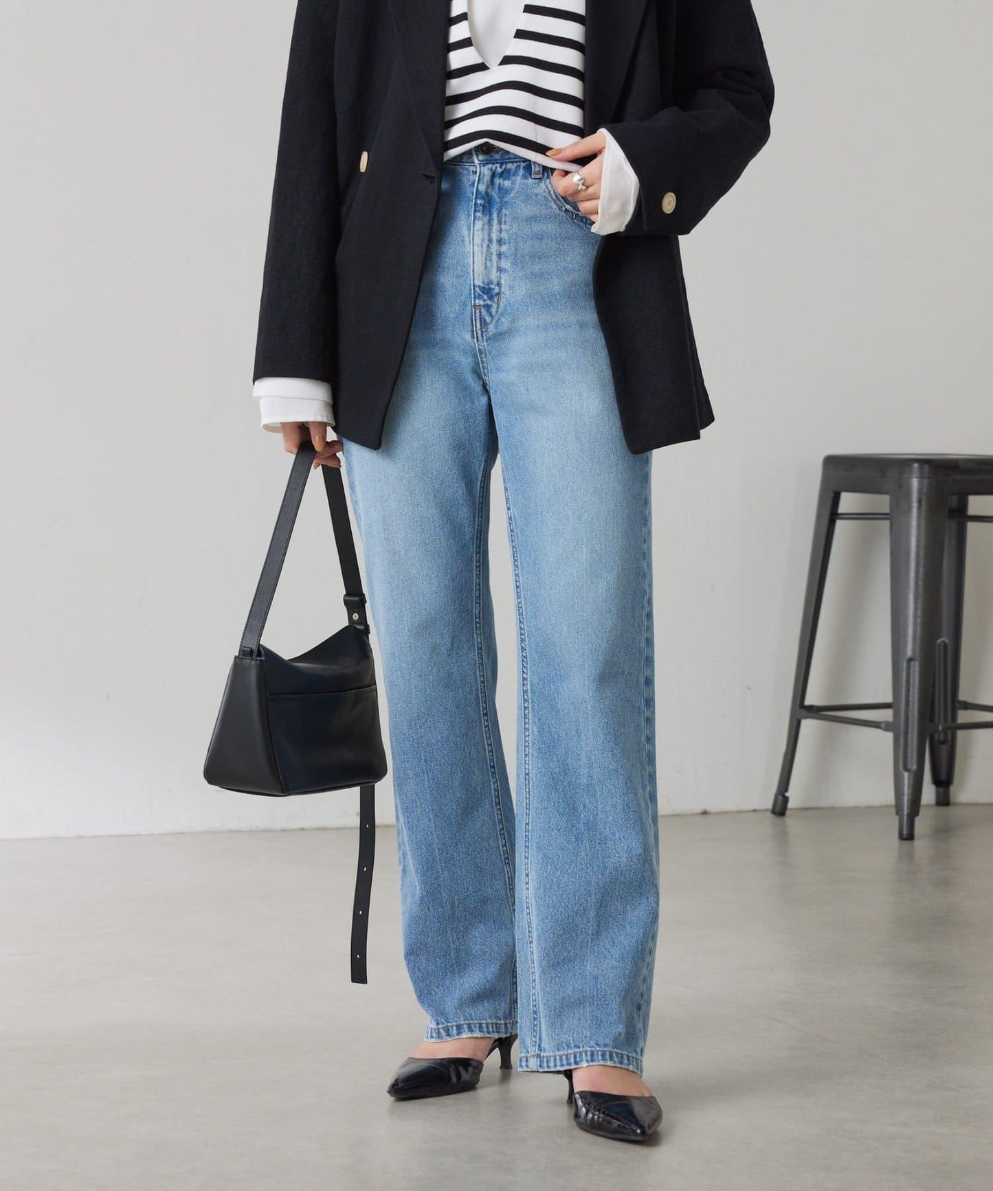 【顯腿長&美腿效果◎】Q.anos直筒牛仔褲